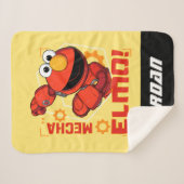 Sesamstraat | Mecha Builders Elmo | Naam toevoegen Sherpa Deken (Voorkant (horizontaal))