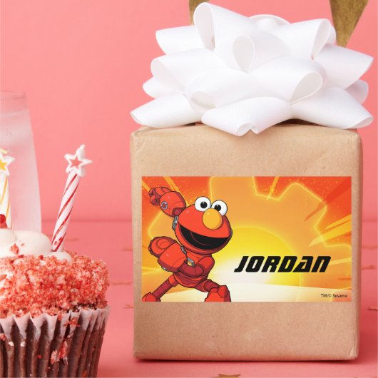 Sesamstraat | Mecha Builders Elmo Rechthoekige Sticker (Feest)