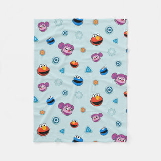 Sesamstraat | Mecha Builders Facers Pattern Fleece Deken