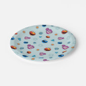 Sesamstraat | Mecha Builders Facers Pattern Papieren Bordje (Gekanteld)