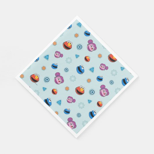 Sesamstraat | Mecha Builders Facers Pattern Servet (Hoek)