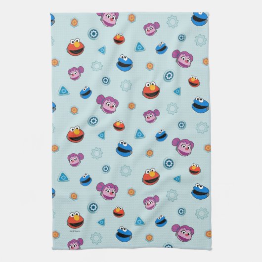 Sesamstraat | Mecha Builders Facers Pattern Theedoek (Verticaal)