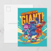 Sesamstraat | Mecha Builders gaan Mecha Giant. Briefkaart (Voorkant / Achterkant)
