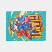 Sesamstraat | Mecha Builders gaan Mecha Giant. Fleece Deken (Voorkant (Horizontaal))