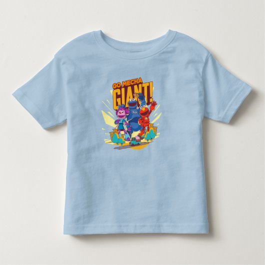 Sesamstraat | Mecha Builders gaan Mecha Giant. Kinder Shirts (Voorkant)