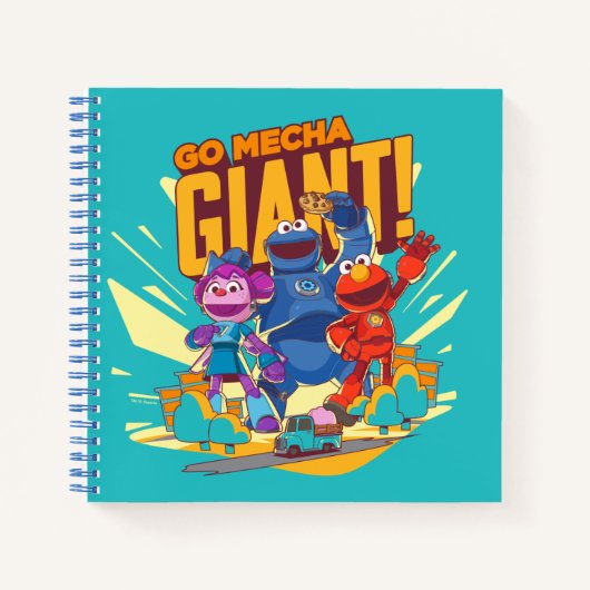 Sesamstraat | Mecha Builders gaan Mecha Giant. Notitieboek (Voorkant)