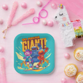 Sesamstraat | Mecha Builders gaan Mecha Giant. Papieren Bordje (Feest)