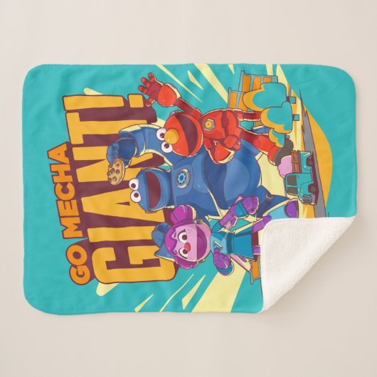 Sesamstraat | Mecha Builders gaan Mecha Giant. Sherpa Deken (Voorkant (horizontaal))