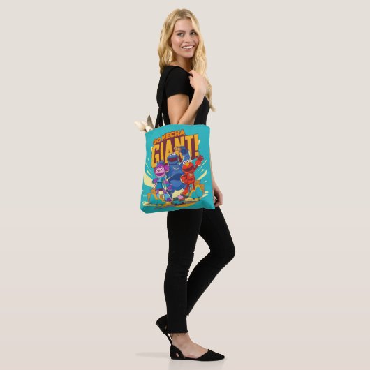 Sesamstraat | Mecha Builders gaan Mecha Giant. Tote Bag (Op model)