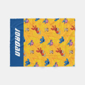 Sesamstraat | Mecha Builders | Naam toevoegen Fleece Deken (Voorkant (Horizontaal))