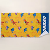 Sesamstraat | Mecha Builders | Naam toevoegen Strandlaken (Voorkant)