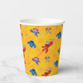 Sesamstraat | Mecha Builders Pattern Papieren Bekers (Achterkant)