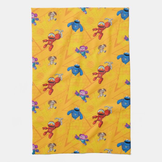 Sesamstraat | Mecha Builders Pattern Theedoek (Verticaal)