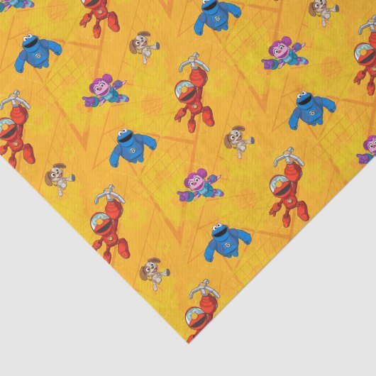 Sesamstraat | Mecha Builders Pattern Tissuepapier (Detail)