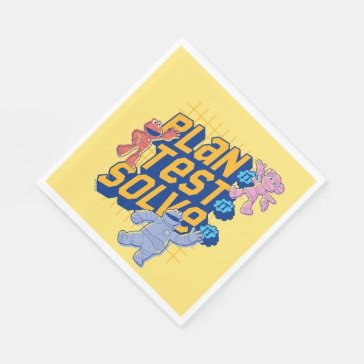 Sesamstraat | Mecha Builders Plan Test Solve Servet (Hoek)