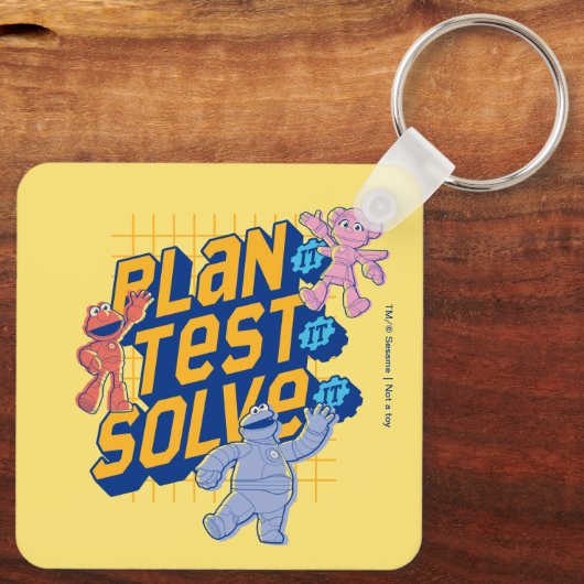 Sesamstraat | Mecha Builders Plan Test Solve Sleutelhanger (Achterkant)
