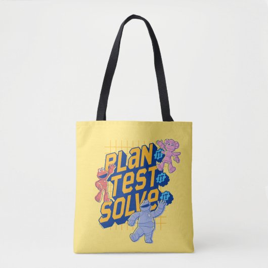 Sesamstraat | Mecha Builders Plan Test Solve Tote Bag (Voorkant)