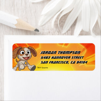 Sesamstraat | Mecha Builders Tango in Action Etiket