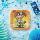 Sesamstraat | Mecha Builders Tango in Action Papieren Bordje (Feest)