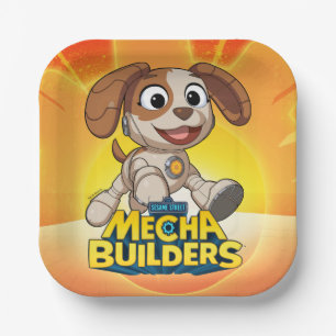 Sesamstraat Mecha Builders Tango in Action Papieren Bordje