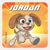 Sesamstraat | Mecha Builders Tango in Action Vierkante Sticker (Voorkant)