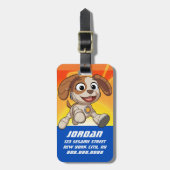 Sesamstraat | Mecha Builders Tango | Naam toevoege Bagagelabel (Voorkant verticaal)