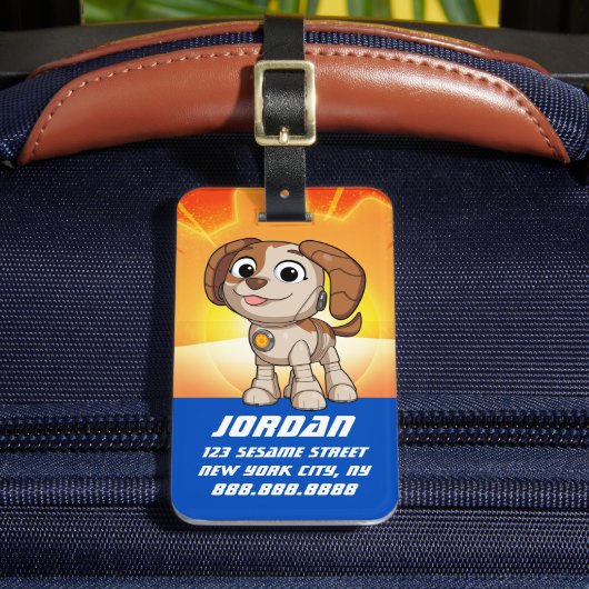 Sesamstraat | Mecha Builders Tango | Naam toevoege Bagagelabel (Voorkant Insitu 2)