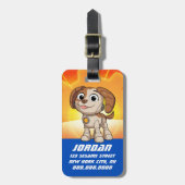 Sesamstraat | Mecha Builders Tango | Naam toevoege Bagagelabel (Voorkant verticaal)