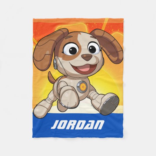 Sesamstraat | Mecha Builders Tango | Naam toevoege Fleece Deken (Voorkant)