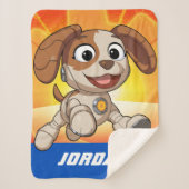 Sesamstraat | Mecha Builders Tango | Naam toevoege Sherpa Deken (Voorkant)