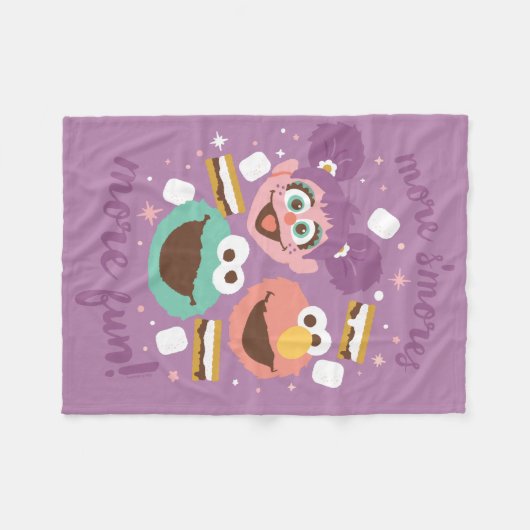 Sesamstraat | Meer snoepjes. Fleece Deken (Voorkant (Horizontaal))