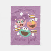 Sesamstraat | Meer snoepjes. Fleece Deken (Voorkant)