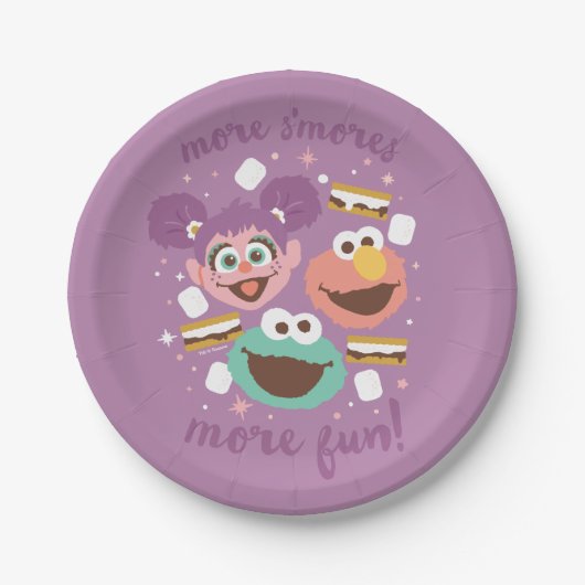 Sesamstraat | Meer snoepjes. Papieren Bordje (Voorkant)