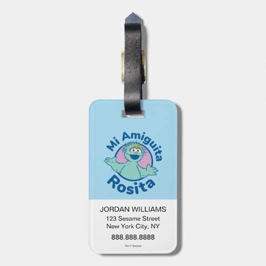 Sesamstraat | Mi Amiguita Rosita Bagagelabel (Achterkant verticaal)