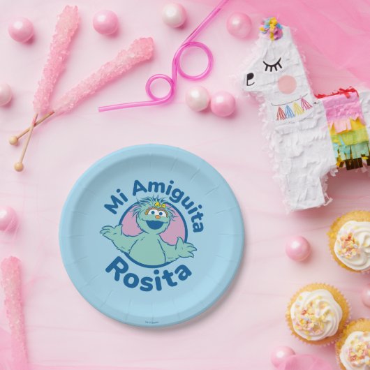 Sesamstraat | Mi Amiguita Rosita Papieren Bordje (Feest)