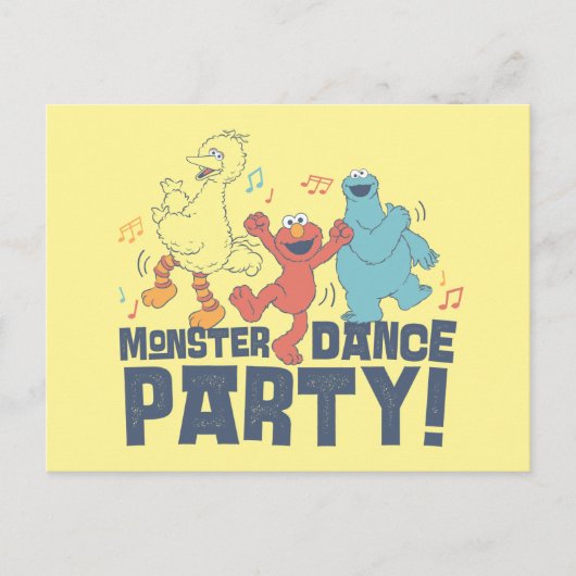 Sesamstraat | Monster Dance Party Briefkaart (Voorkant)