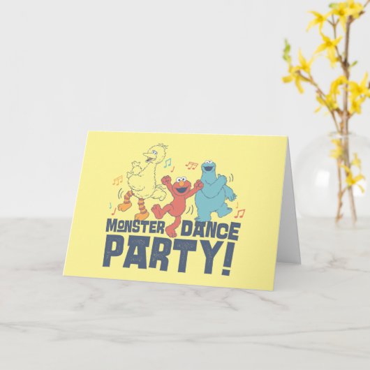 Sesamstraat | Monster Dance Party Kaart (Gele Bloem)