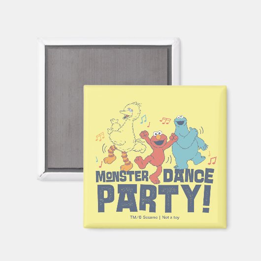 Sesamstraat | Monster Dance Party Magneet (Voorkant / Achterkant)
