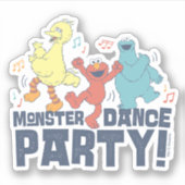 Sesamstraat | Monster Dance Party Sticker (Voorkant)