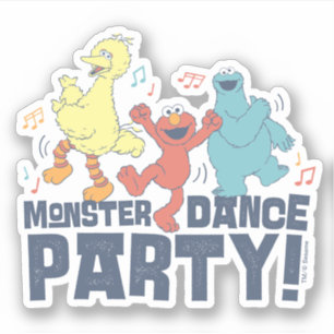 Sesamstraat Monster Dance Party Sticker