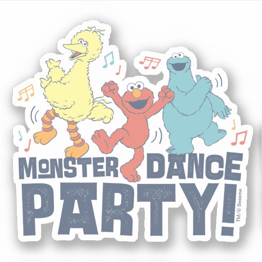 Sesamstraat | Monster Dance Party Sticker (Voorkant)