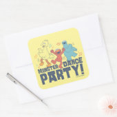 Sesamstraat | Monster Dance Party Vierkante Sticker (Envelop)