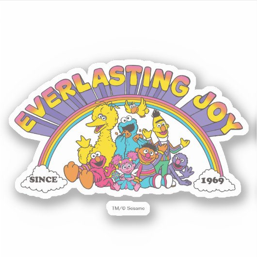 Sesamstraat | Mount Everduurzame Joy sinds 1969 Sticker (Voorkant)