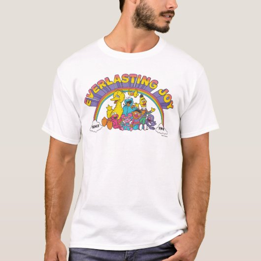 Sesamstraat | Mount Everduurzame Joy sinds 1969 T-shirt (Voorkant)