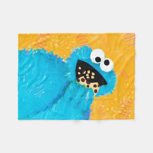 Sesamstraat | NOM NOM Cookie Monster Fleece Deken (Voorkant (Horizontaal))