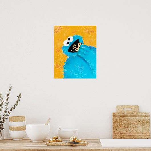 Sesamstraat | NOM NOM Cookie Monster Poster (Keuken)