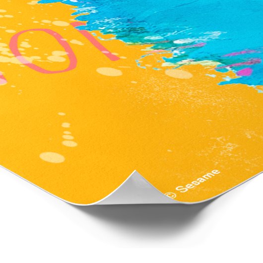 Sesamstraat | NOM NOM Cookie Monster Poster (Hoek)