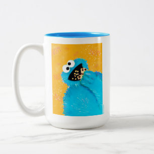 Sesamstraat   NOM NOM Cookie Monster Tweekleurige Koffiemok