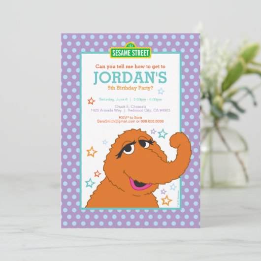 Sesamstraat | nuffelverjaardag kaart (Staand voorkant)