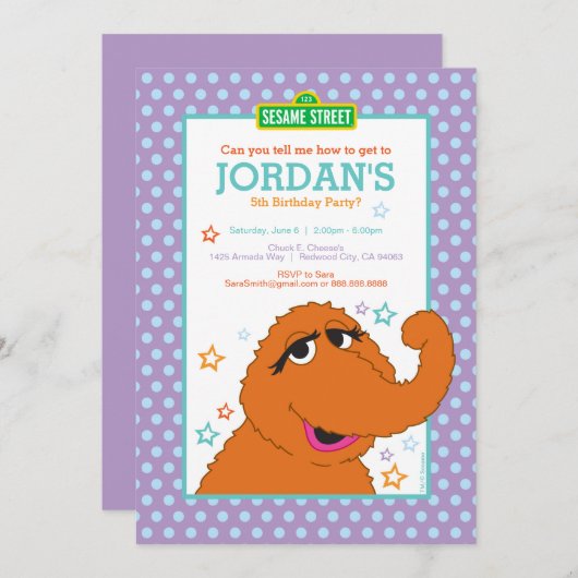 Sesamstraat | nuffelverjaardag kaart (Voorkant / Achterkant)